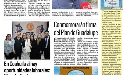 Portada RCG Fronteriza [26 de marzo de 2024] Comienza temporada vacacional en la Presidencia Municipal; resguardan escuelas objetos de valor y más…