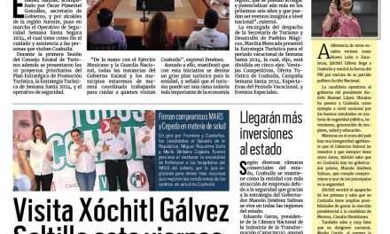 Portada RCG Lagunera [15 de marzo de 2024] Inicia el operativo ‘Semana Santa Segura 2024’; autoridades de Torreón recorren el Museo Arocena  y más…