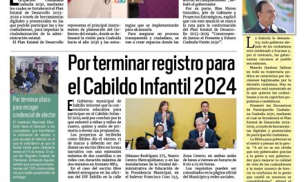 Portada RCG Media [07 de marzo de 2024] Convoca Manolo a los Encuentros de Participación Ciudadana Coahuila 2030; convoca Saltillo a bomberos voluntarios y más…