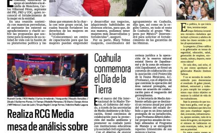 Portada RCG Centro [23 de abril de 2024] Se compromete Carlos Villarreal con mujeres monclovenses; llegan a Monclova urnas electorales y más…