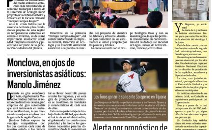 Portada RCG Frontera [28 de abril de 2024] Inicia programa de educación ambiental en Acuña; Trabajan con jóvenes para disminuir siniestros viales y más…
