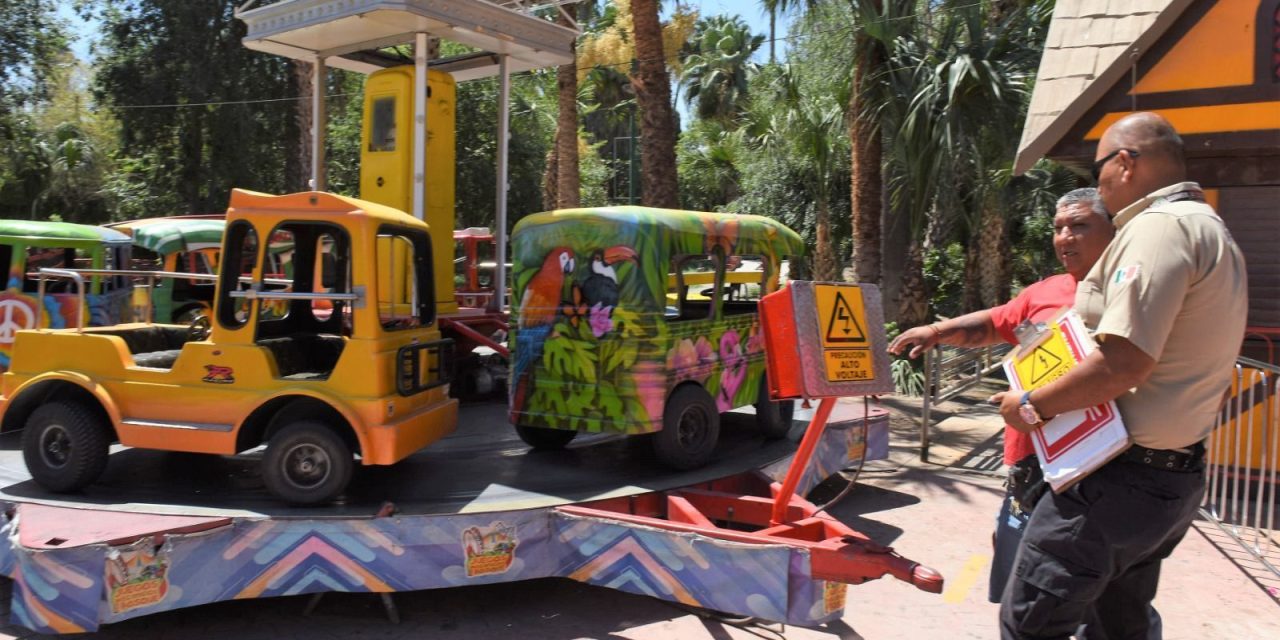Revisan condiciones de seguridad en juegos mecánicos en Torreón