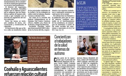Portada RCG Lagunera [15 de abril de 2024] Realiza Torreón revisión y mantenimiento a semáforos; acerca Ayuntamiento servicios de salud a las colonias y más…