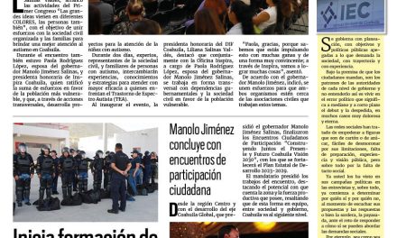 Portada RCG Media [18 de abril de 2024] Arranca DIF Coahuila Primer Congreso de autismo; inicia formación de nuevos cadetes de la Policía de Saltillo y más…