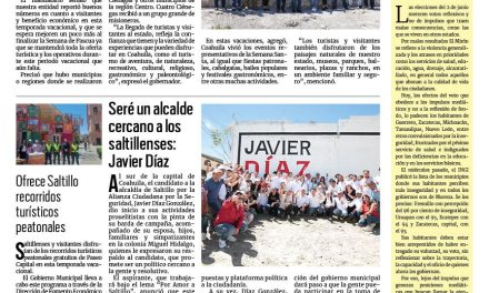 Portada RCG Media [01 de abril de 2024] Recibe Coahuila a miles de visitantes durante la Semana Santa 2024; seré un alcalde cercano a los saltillenses: Javier Díaz y más…