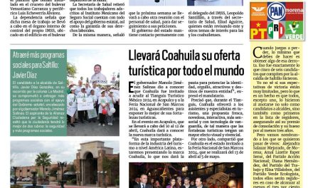 Portada RCG Media [06 de abril de 2024] Acuerda personal de salud y Gobierno del Estado mantener diálogo; va fórmula para el Senado en rescate de los pueblos mágicos y más…