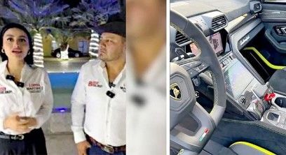 La costosa Lamborghini en la que hace campaña candidata a la alcaldía en Quecholac, Puebla