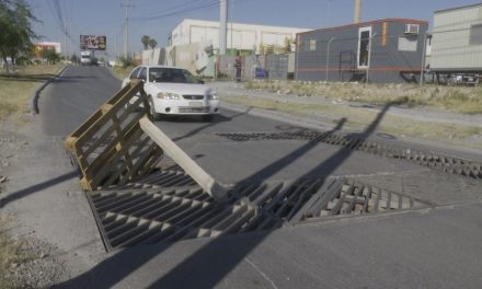 Aparecen rejillas en mal estado en Ramos Arizpe