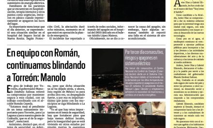 Portada RCG Carbonífera [10 de mayo de 2024] Sufre apagón clínica 27 del IMSS en Palaú; Abejas dejan a tres perros sin vida y dos personas heridas y más…