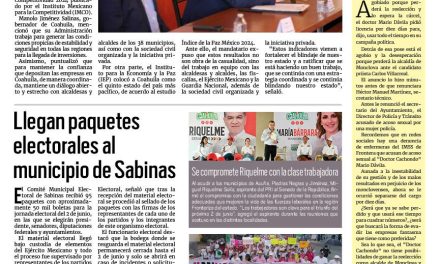 Portada RCG Carbonífera [17 de mayo de 2024] Destaca Coahuila a nivel nacional en seguridad y competitividad; investiga Fiscalía a candidato  por violencia política de género y más…
