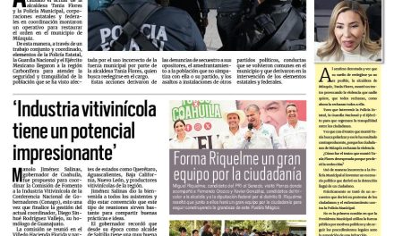 Portada RCG Carbonífera [19 de mayo de 2024] Policía Estatal, Ejército y Guardia Nacional ponen orden en Múzquiz; Llaman bomberos a prevenir golpes de calor y más…