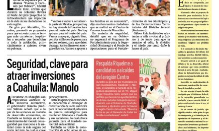 Portada RCG Centro [01 de mayo de 2024] Morena se olvidó del norte de México: Xóchitl Gálvez; analiza el Simas Monclova suministro de agua y más…