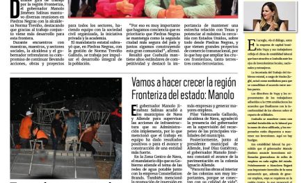 Portada RCG Fronteriza [23 de mayo de 2024] Augura Manolo Jiménez un futuro brillante para Piedras Negras; inauguran cuarta planta Bendix en Acuñay más…