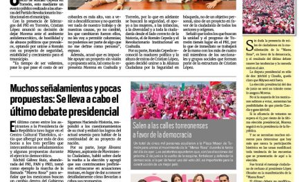 Portada RCG Lagunera [20 de mayo de 2024] Se suma regidor de Morena al proyecto de Román Cepeda en Torreón; realizan mantenimiento en el lago del Bosque Urbano y más…