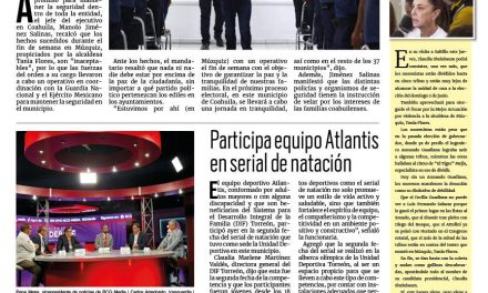 Portada RCG Lagunera [21 de mayo de 2024] ‘Es inaceptable que la autoridad municipal incite a la violencia’; autoridades mantienen acciones ante reportes de abejas y más…