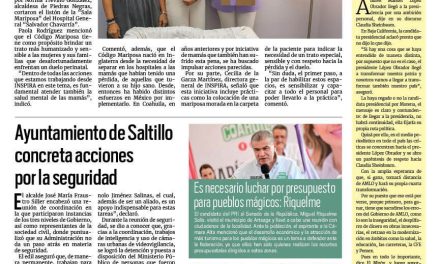 Portada RCG Media [11 de mayo de 2024] Promueve Inspira Coahuila el cuidado de la salud mental de las madres; Autoridades de Saltillo implementan programa contra la rickettsia y más…