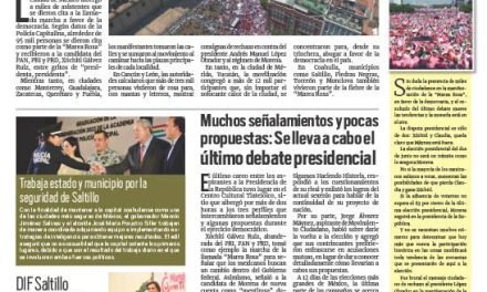 Portada RCG Media [20 de mayo de 2024] Miles de personas participan en la ‘Marea Rosa’;  Muchos señalamientos y pocas propuestas: Se lleva a cabo el último debate presidencial y más…