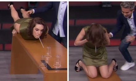 Video: Así fue el accidente de Tania Rincón durante el programa Hoy en el que rompió una mesa