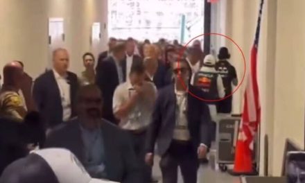 Video: El momento en que el equipo de seguridad de Donald Trump intentó detener a Checo Pérez en el GP de Miami