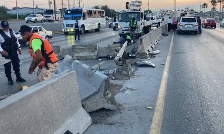 Hombre queda lesionado en choque al oriente de Saltillo