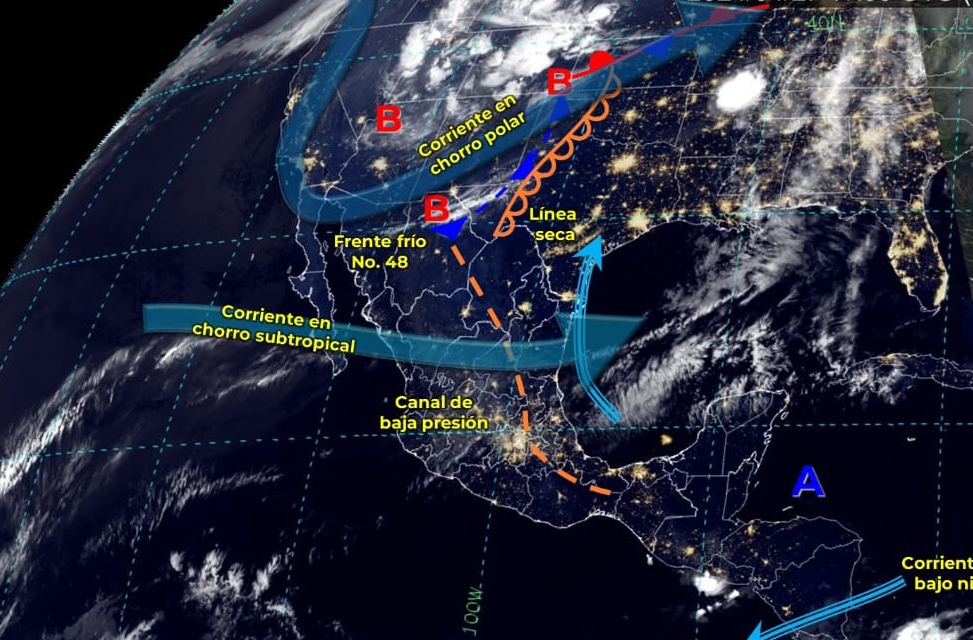 Continúa el pronóstico de lluvias y rachas de viento