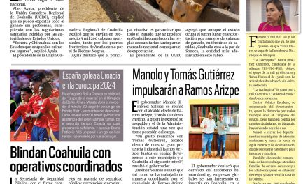 Portada RCG Carbonífera [16 de junio de 2024] Compite Coahuila para mejorar calidad de su ganado; Llaman a donar mochilas y útiles escolares y más…