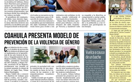 Portada RCG Carbonífera [25 de junio de 2024] Alistan festejos por centenario del ejido Guadalupe Victoria; parrillero sabinense representará a México en Alemania y más…
