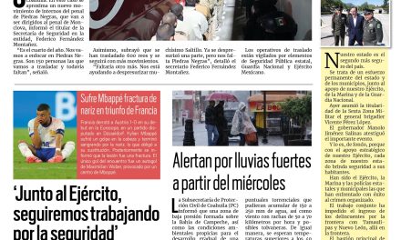 Portada RCG Centro [18 de junio de 2024] Trasladarán a 150 reos al penal de Monclova; Carrera de caballos termina en violencia en San Buenaventura y más…