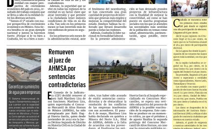 Portada RCG Centro [22 de junio de 2024] Coahuila, top 5 en crecimiento económico; servicios gratuitos buscan prevenir suicidios y más…