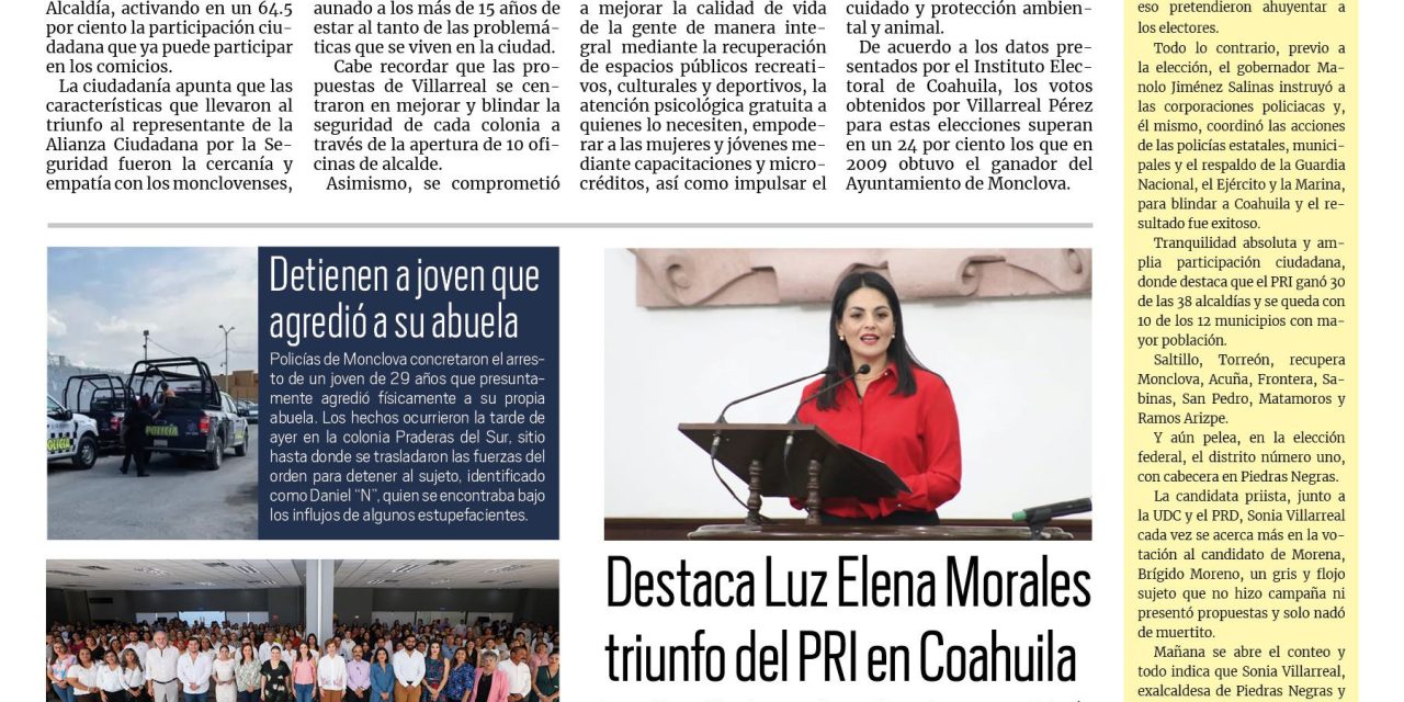 Portada RCG Centro [5 de junio de 2024] Carlos Villarreal consiguió votación histórica; se acerca plazo para segunda prórroga de AHMSA y más…