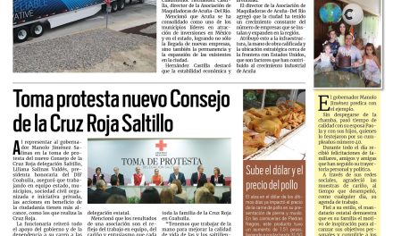 Portada RCG Fronteriza [13 de junio de 2024] Acuña, líder en atracción de inversiones; ofrece DIF Acuña integración a adultos mayores y más…