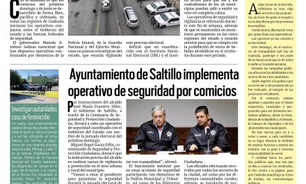 Portada RCG Media [1 de junio de 2024] Coahuila blinda el proceso electoral 2024; pide Protección Civil prevenir incendios de baldíos y más…