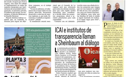 Portada RCG Media [12 de junio de 2024] Gobierno estatal instala consejos de seguridad en todo Coahuila; Saltillo es líder en formalidad laboral a nivel nacional y más…