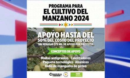 Implementa Coahuila programa para el cultivo de manzano