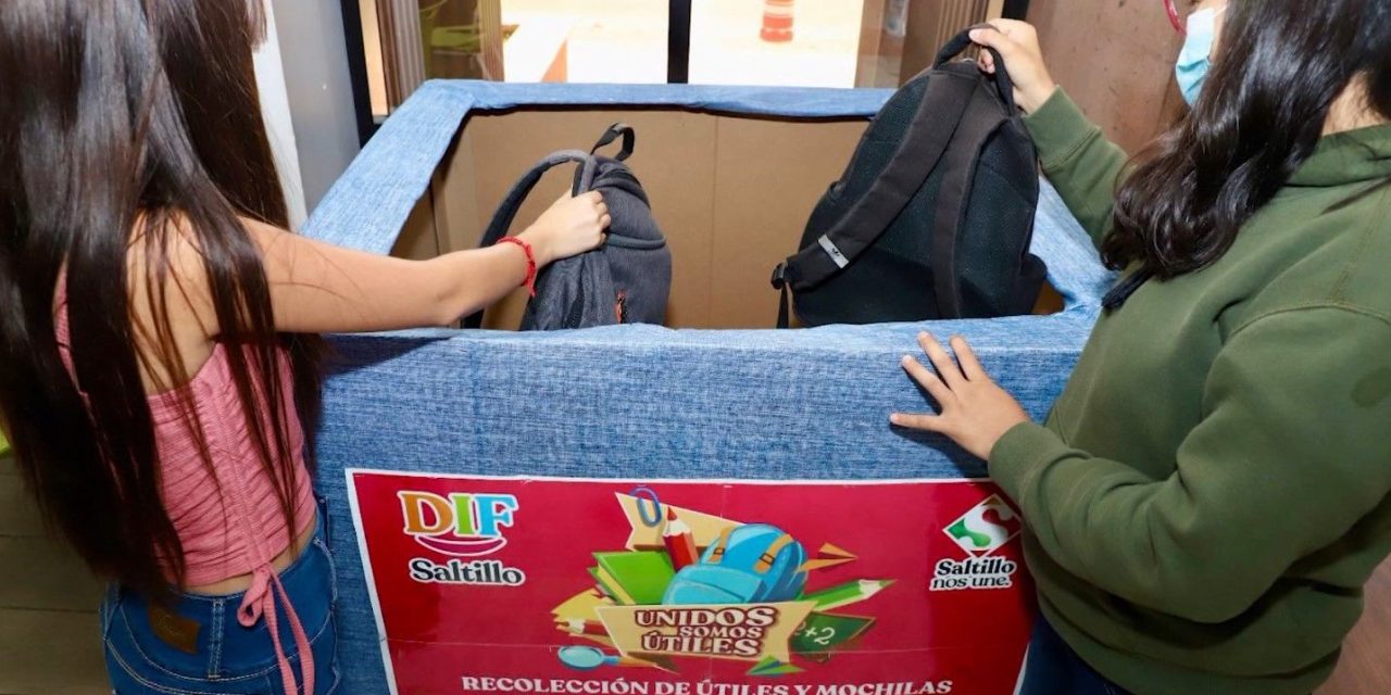 Invita DIF Saltillo a donar mochilas y útiles escolares