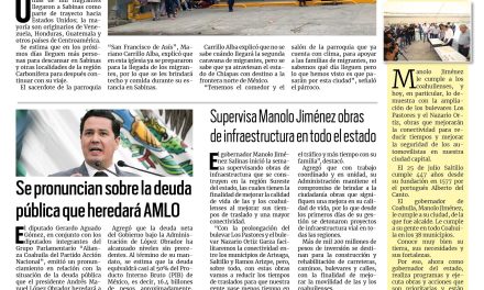 Portada RCG Carbonífera [23 de julio de 2024] Comienza llegada de migrantes a Sabinas; encuentran a trailero sin vida en la carretera 57 y más…