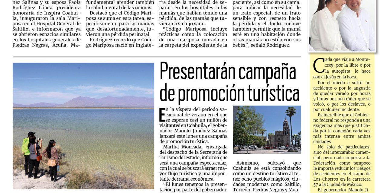 Portada RCG Centro [7 de julio de 2024] Implementan ‘Código Mariposa’ en los hospitales generales; Analizan realizar la Feria del Regreso a Clases y más…