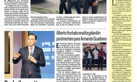 Portada RCG Centro [16 de julio de 2024] Detienen a homicida de adulto mayor en Monclova; sentencian a 17 años de prisión a carnicero  y más…