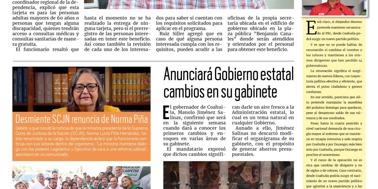 Portada RCG Fronteriza [03 de julio de 2024] Promueven Tarjeta de la Salud; cae regularización de autos extranjeros y más…