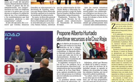 Portada RCG Fronteriza [10 de julio de 2024] Anuncia Manolo Jiménez nuevos nombramientos de su gabinete; entrega Emilio de Hoyos obra de pavimentación y más…