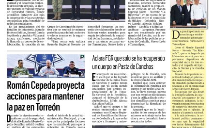 Portada RCG Lagunera [06 de julio de 2024] Trabajarán Coahuila, Nuevo León y Tamaulipas por la seguridad; dan visto bueno a integración de Consejo Ciudadano en Transición y más…