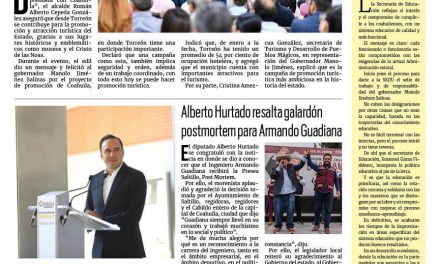 Portada RCG Lagunera [16 de julio de 2024] Presentan en Torreón programa ‘Sorpréndete con Coahuila’; Archivo Municipal presentará libro sobre matanza de chinos en Torreón y más…