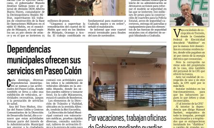 Portada RCG Lagunera [28 de julio de 2024] Supervisa Manolo Jiménez obras militares en Coahuila; Van Estado y Municipio por modernización del transporte y más…