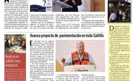Portada RCG Media [01 de julio de 2024] Coahuila lidera las exportaciones a nivel nacional; avanza proyecto de pavimentación en todo Saltillo y más…