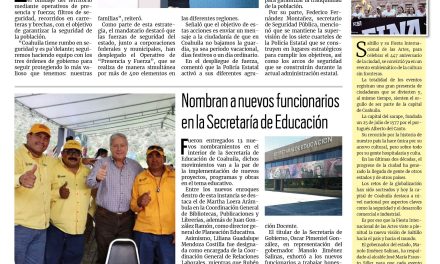 Portada RCG Media [17 de julio de 2024] En equipo, mantenemos blindado a Coahuila: Manolo Jiménez; Ayuntamiento reconoce acciones forestales y más…