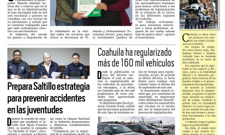 Portada RCG Media [20 de julio de 2024] Coahuila brinda certeza jurídica para el patrimonio de la ciudadanía; Rinde Chema Fraustro homenaje a poeta saltillense y más…