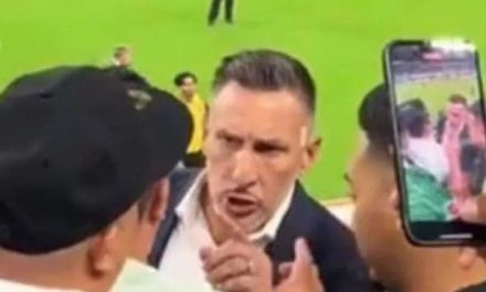 Video: Chaco Giménez discute con un fan en las gradas del estadio por el rendimiento de su hijo con el Tri