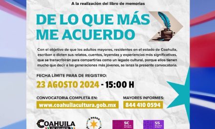 Invita Cultura Coahuila a celebrar el mes del adulto mayor
