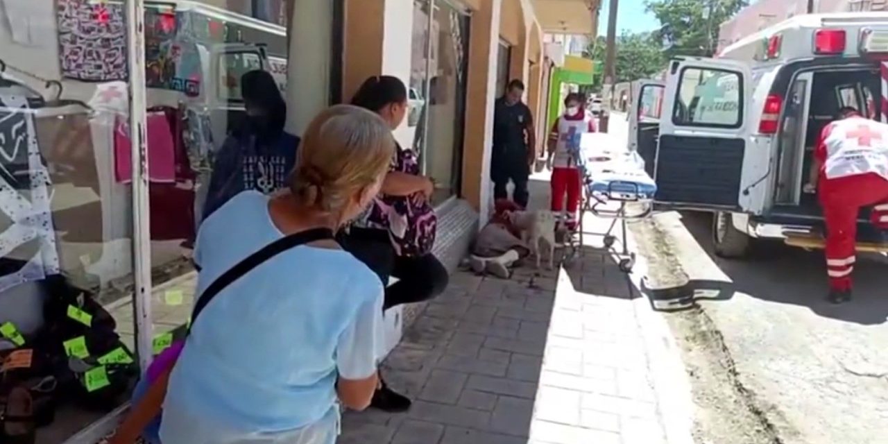 Perrito protege a su dueño de paramédicos y oficiales en Parras