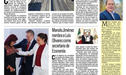 Portada RCG Carbonífera [2 de agosto de 2024] Mejora Coahuila la movilidad entre las regiones Norte y Carbonífera; llama INE a recoger la credencial para votar  y más…